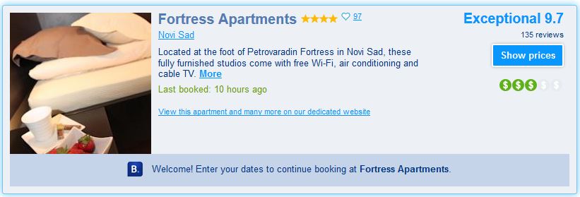 Fortres apartmani, Novi Sad